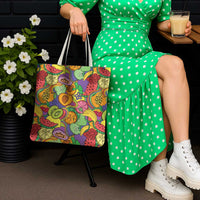 Hawaii Fruits Hippie Style Tote Bag Vibrant Colorful