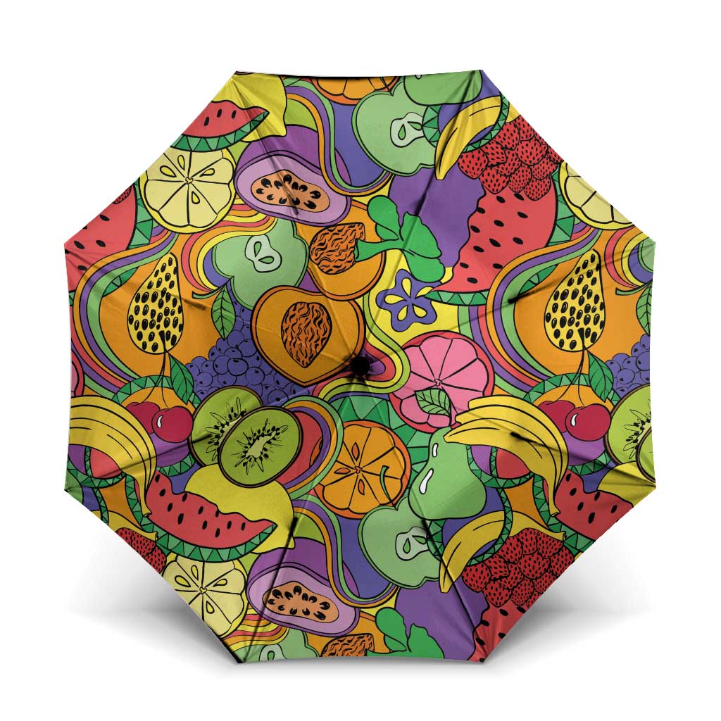Hawaii Fruits Hippie Style Umbrella Vibrant Colorful
