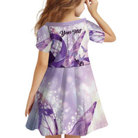 Personalized Polynesian Lupus Awareness Family Matching Long Sleeve Bodycon Dress and Hawaiian Shirt Butterfly Hologram Lupus Warrior LT01 - Polynesian Pride