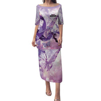 Personalized Polynesian Lupus Awareness Family Matching Puletasi and Hawaiian Shirt Butterfly Hologram Lupus Warrior