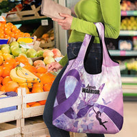 Polynesian Lupus Awareness Grocery Bag Butterfly Hologram Lupus Warrior