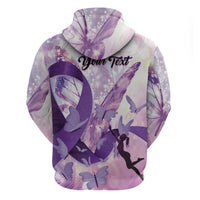 Personalized Polynesian Lupus Awareness Hoodie Butterfly Hologram Lupus Warrior
