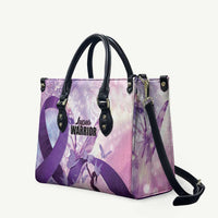 Polynesian Lupus Awareness Leather Bag Butterfly Hologram Lupus Warrior