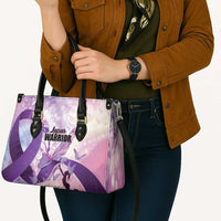 Polynesian Lupus Awareness Leather Bag Butterfly Hologram Lupus Warrior