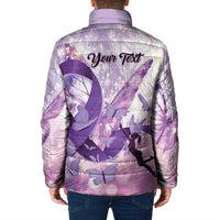 Personalized Polynesian Lupus Awareness Padded Jacket Butterfly Hologram Lupus Warrior LT01 - Polynesian Pride