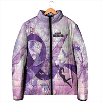 Personalized Polynesian Lupus Awareness Padded Jacket Butterfly Hologram Lupus Warrior LT01 - Polynesian Pride