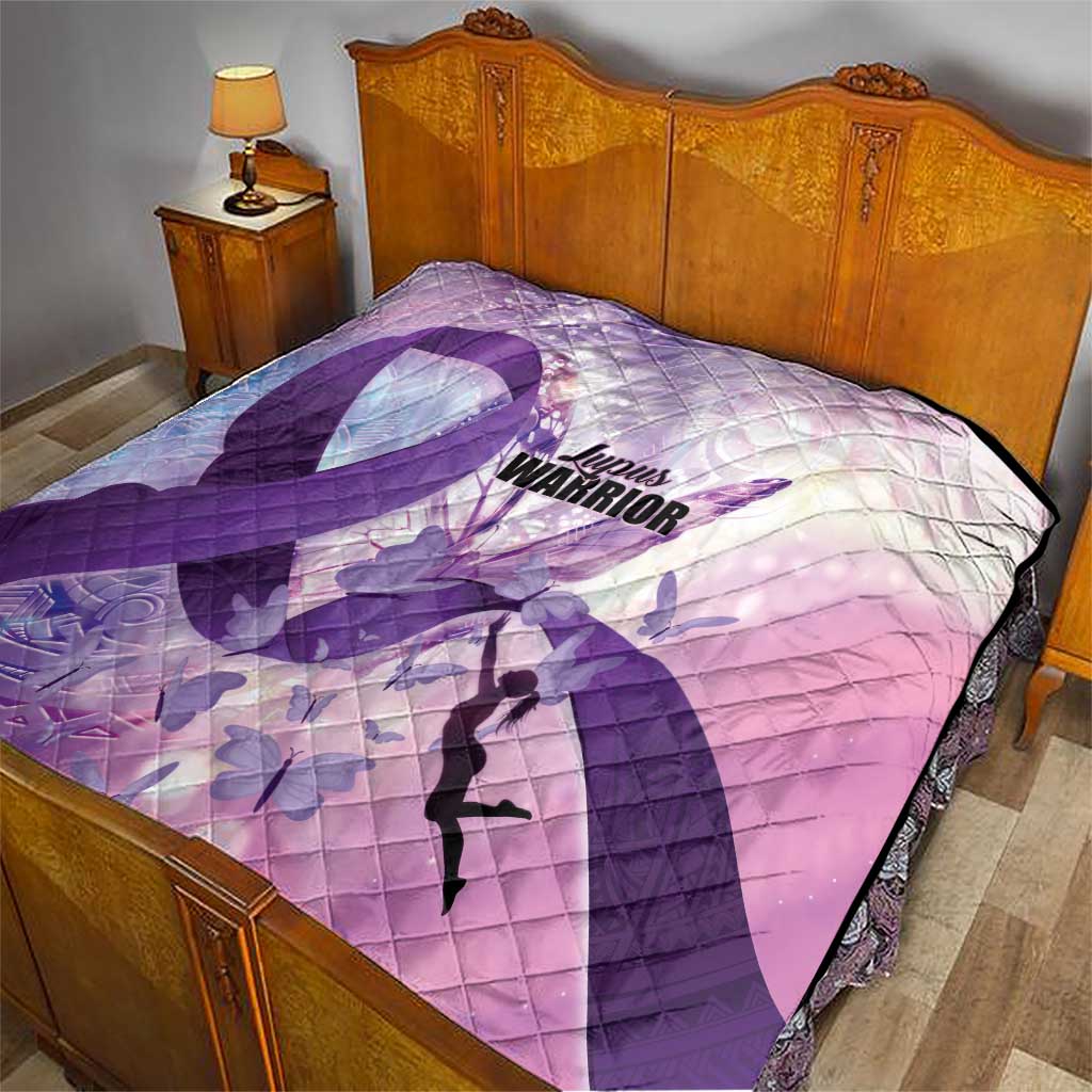 Polynesian Lupus Awareness Quilt Butterfly Hologram Lupus Warrior LT01 - Polynesian Pride