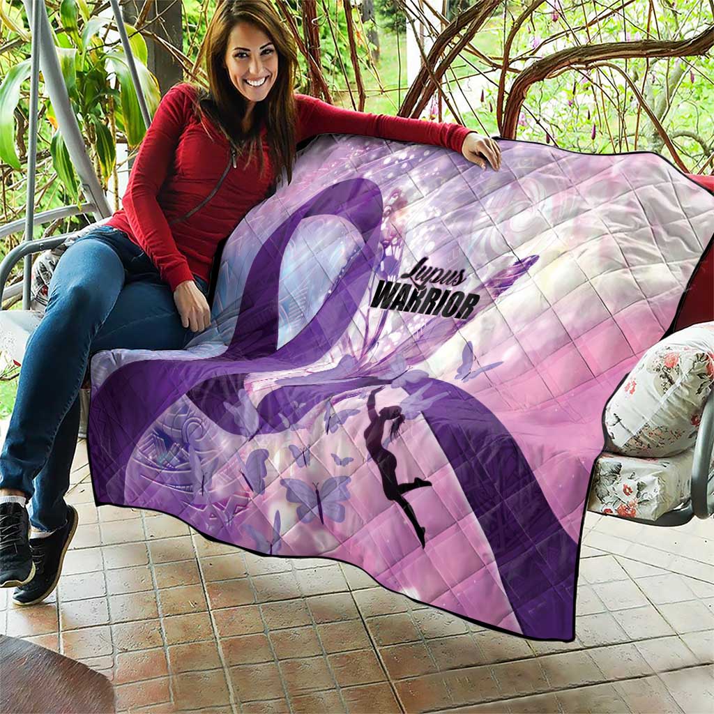 Polynesian Lupus Awareness Quilt Butterfly Hologram Lupus Warrior LT01 - Polynesian Pride