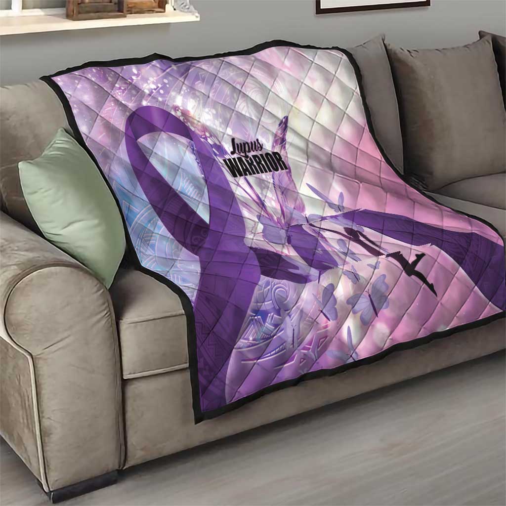 Polynesian Lupus Awareness Quilt Butterfly Hologram Lupus Warrior LT01 - Polynesian Pride
