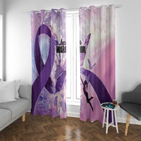 Polynesian Lupus Awareness Window Curtain Butterfly Hologram Lupus Warrior LT01 With Grommets Purple - Polynesian Pride