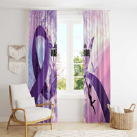 Polynesian Lupus Awareness Window Curtain Butterfly Hologram Lupus Warrior LT01 - Polynesian Pride