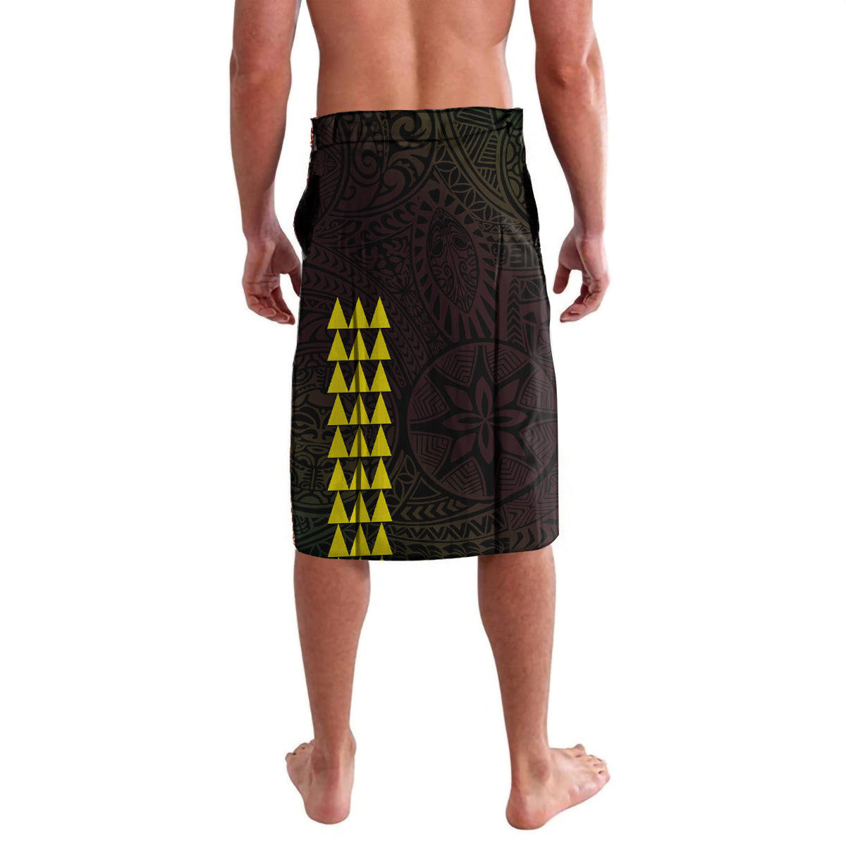 Hawaii Kakau Hammerhead Shark Lavalava Neon Plumeria Pattern