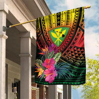 Hawaii Kanaka Maoli Flag Day Garden Flag Tropical Flowers
