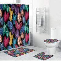 Hawaii Colorful Tropical Leaves Bathroom Set