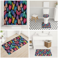 Hawaii Colorful Tropical Leaves Bathroom Set