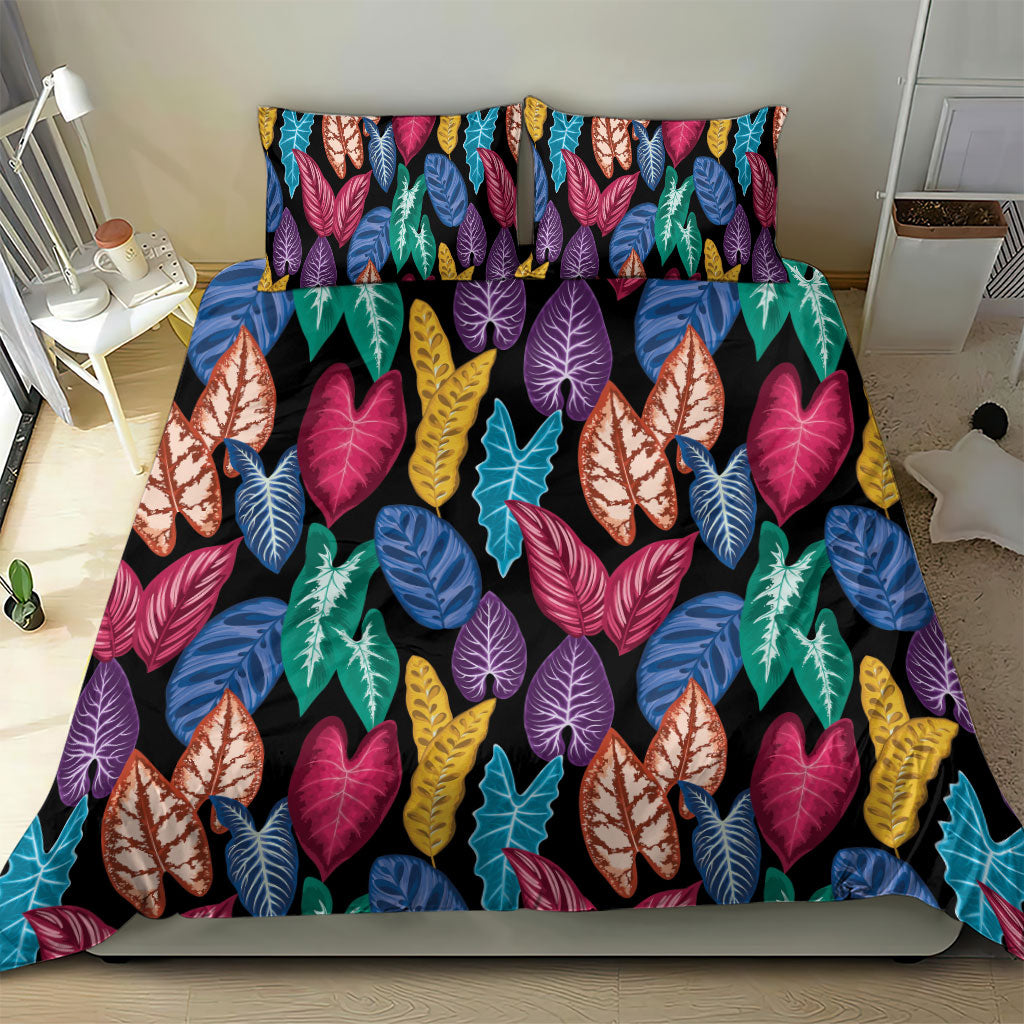 Hawaii Colorful Tropical Leaves Bedding Set