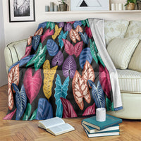 Hawaii Colorful Tropical Leaves Blanket