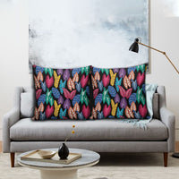 Hawaii Colorful Tropical Leaves Pillow Cover