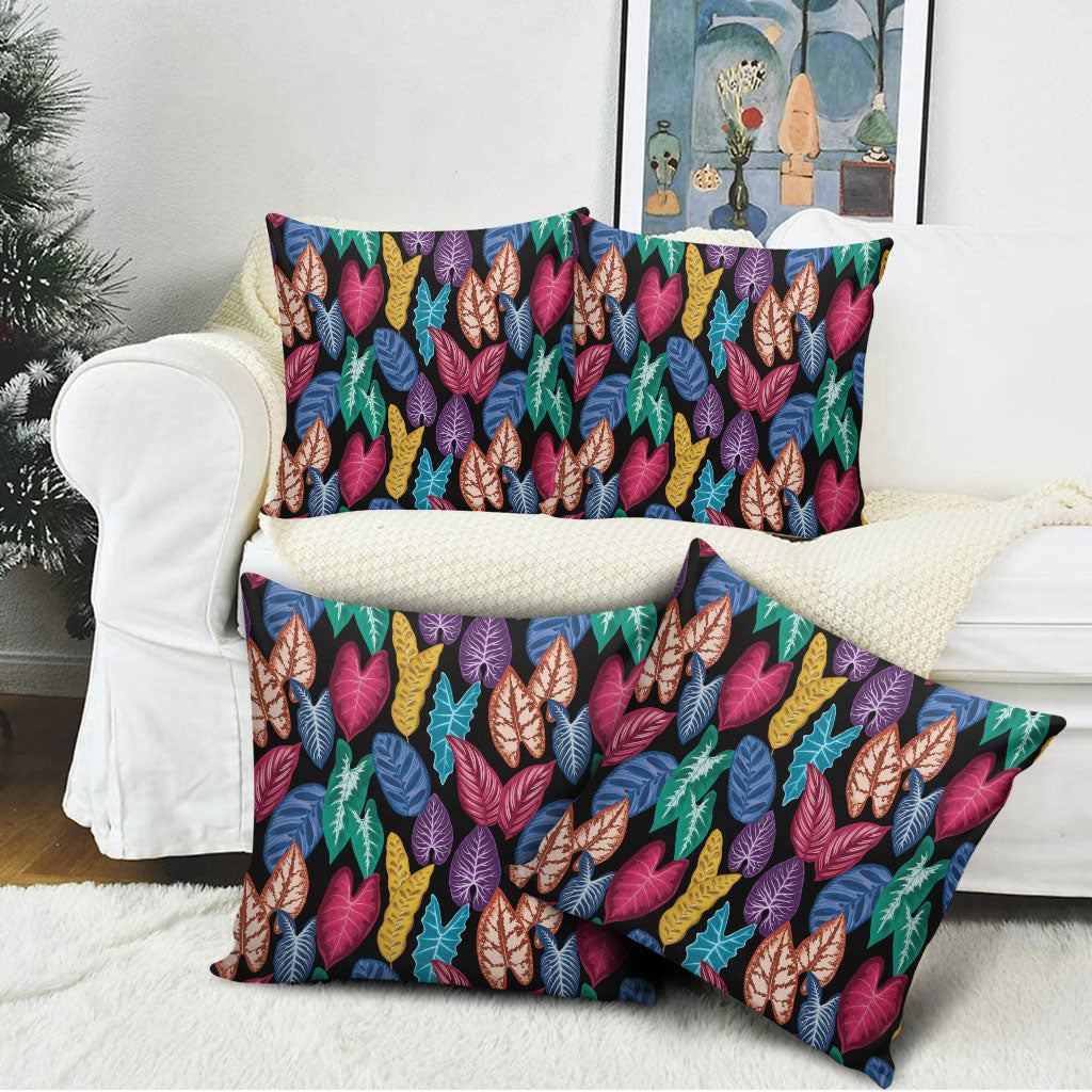 Hawaii Colorful Tropical Leaves Pillow Cover