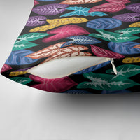 Hawaii Colorful Tropical Leaves Pillow Cover