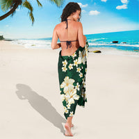 Hawaii Hibiscus Plumeria Green Sarong Polynesian Pattern LT01 - Polynesian Pride