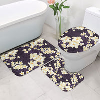Hawaii Hibiscus Plumeria Purple Bathroom Set Polynesian Pattern