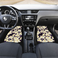 Hawaii Hibiscus Plumeria Purple Car Mats Polynesian Pattern