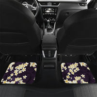 Hawaii Hibiscus Plumeria Purple Car Mats Polynesian Pattern