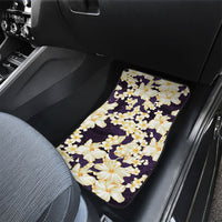 Hawaii Hibiscus Plumeria Purple Car Mats Polynesian Pattern