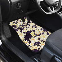 Hawaii Hibiscus Plumeria Purple Car Mats Polynesian Pattern