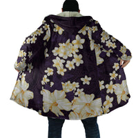 Hawaii Hibiscus Plumeria Purple Cloak Polynesian Pattern