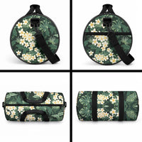 Hawaii Plumeria Tropical Leaves Duffle Bag Monstera Calathea Palm Fronds