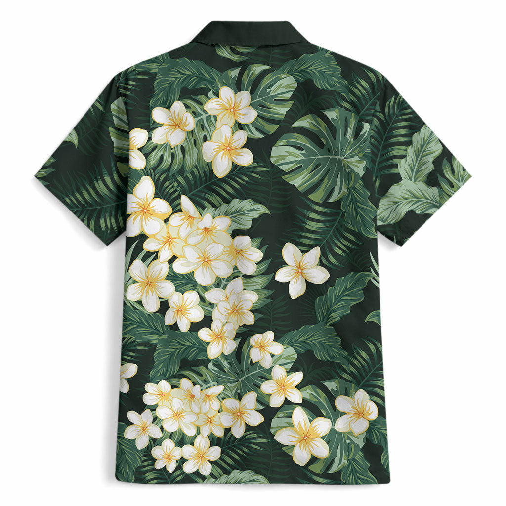 Hawaii Plumeria Tropical Leaves Hawaiian Shirt Monstera Calathea Palm Fronds