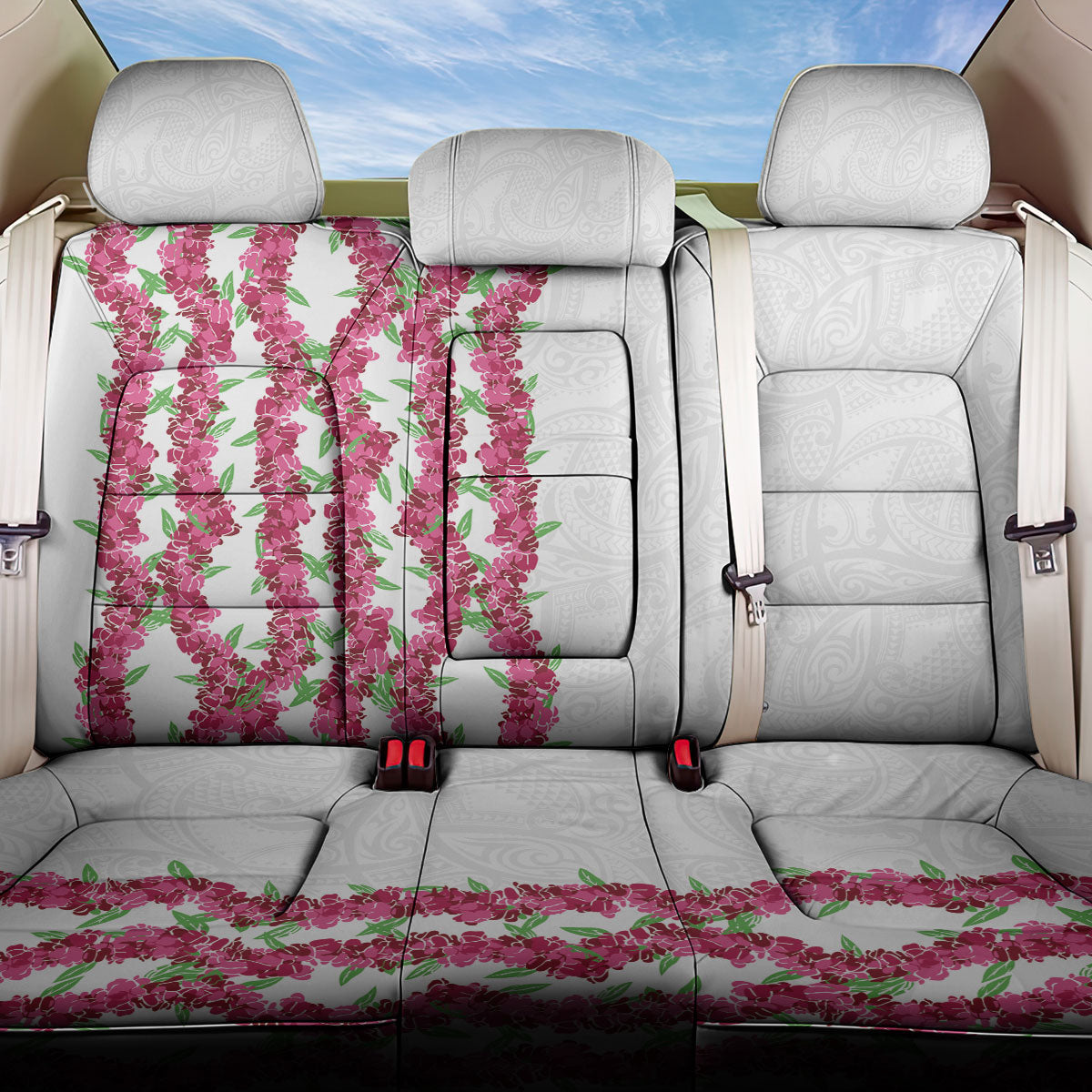 Hawaii Aalii Lei Back Car Seat Cover Aalii Ku Makani