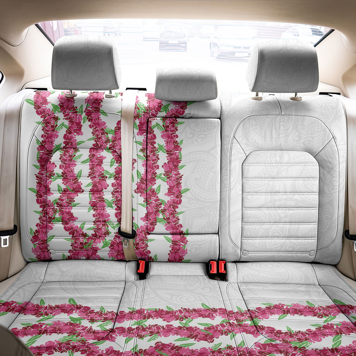 Hawaii Aalii Lei Back Car Seat Cover Aalii Ku Makani