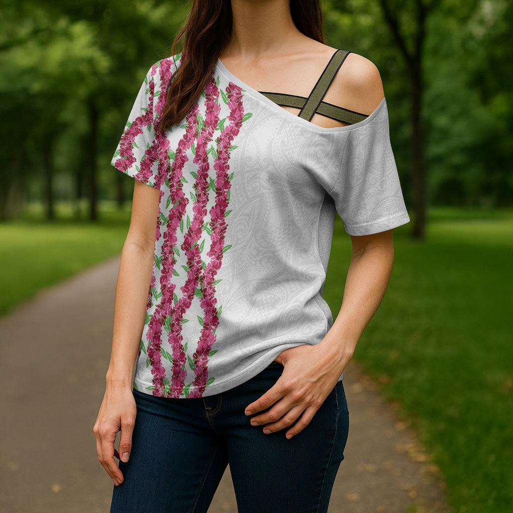 Hawaii Aalii Lei Cross Shoulder Shirt Aalii Ku Makani
