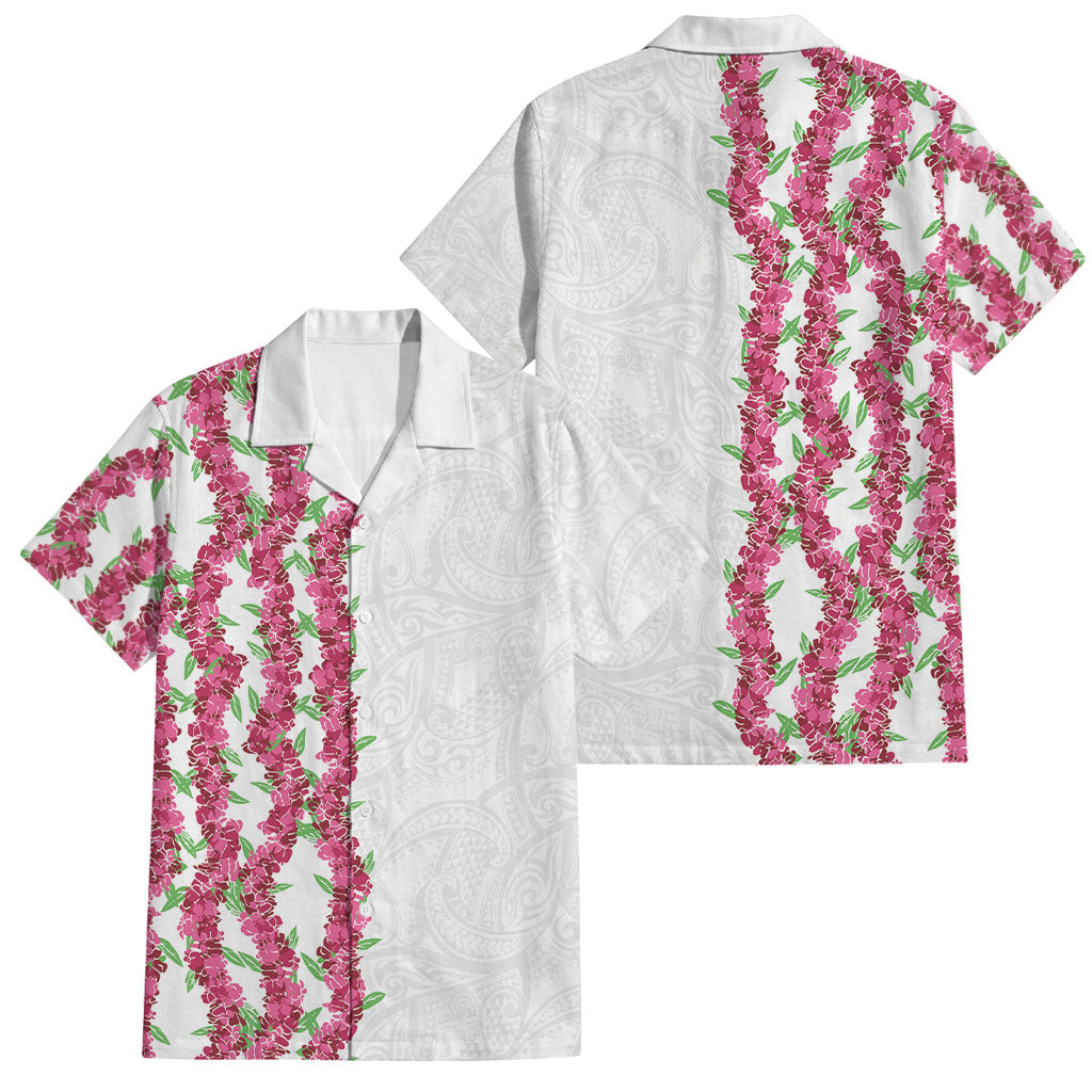 Hawaii Aalii Lei Family Matching Short Sleeve Bodycon Dress and Hawaiian Shirt Aalii Ku Makani