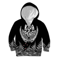 Custom New Zealand Rugby Kid Hoodie NZ Opango Forever Silver Fern Heart LT01 - Polynesian Pride