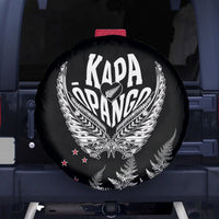New Zealand Rugby Spare Tire Cover NZ Opango Forever Silver Fern Heart LT01 Black - Polynesian Pride