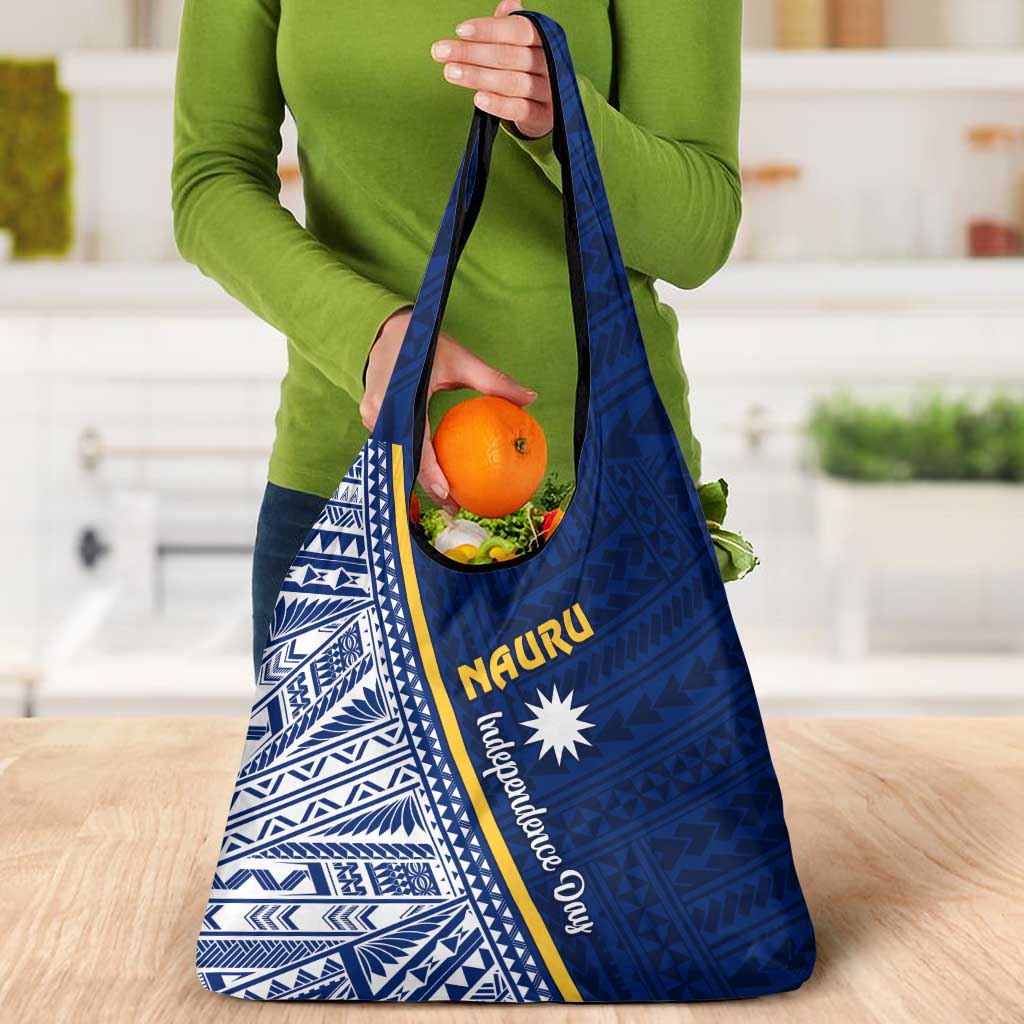 Nauru Independence Day Grocery Bag Repubrikin Naoero Gods Will First