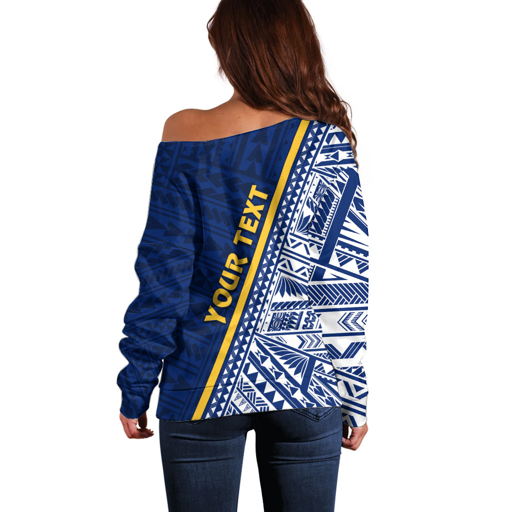 Nauru Independence Day Off Shoulder Sweater Repubrikin Naoero Gods Will First LT01 - Polynesian Pride