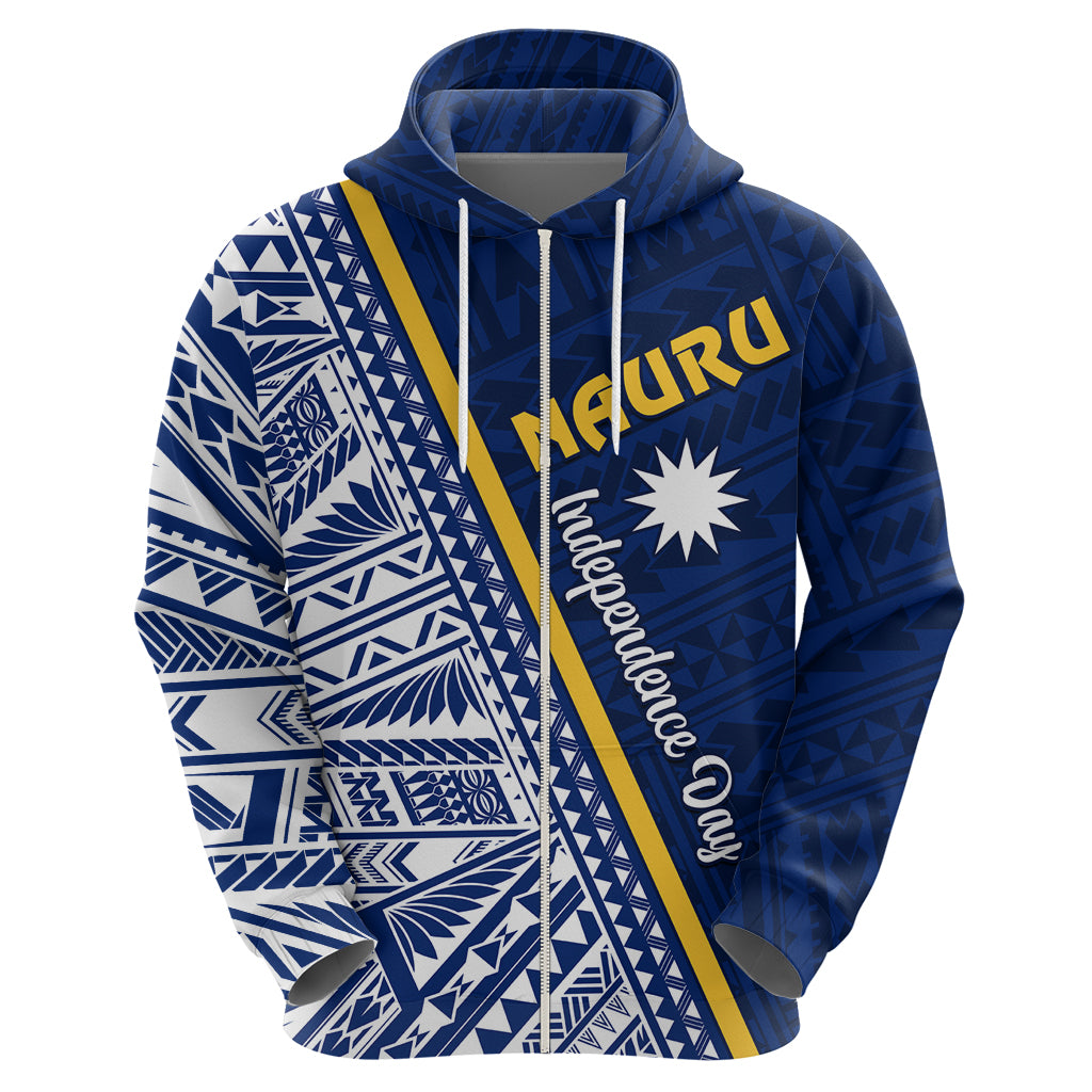 Nauru Independence Day Zip Hoodie Repubrikin Naoero Gods Will First LT01 - Polynesian Pride