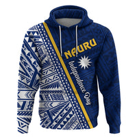 Nauru Independence Day Zip Hoodie Repubrikin Naoero Gods Will First LT01 Pullover Hoodie Blue - Polynesian Pride