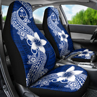 Hafa Adai Guam Car Seat Cover Polynesian Floral Blue Pattern LT01 - Polynesian Pride