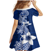 Hafa Adai Guam Family Matching Mermaid Dress and Hawaiian Shirt Polynesian Floral Blue Pattern LT01 - Polynesian Pride