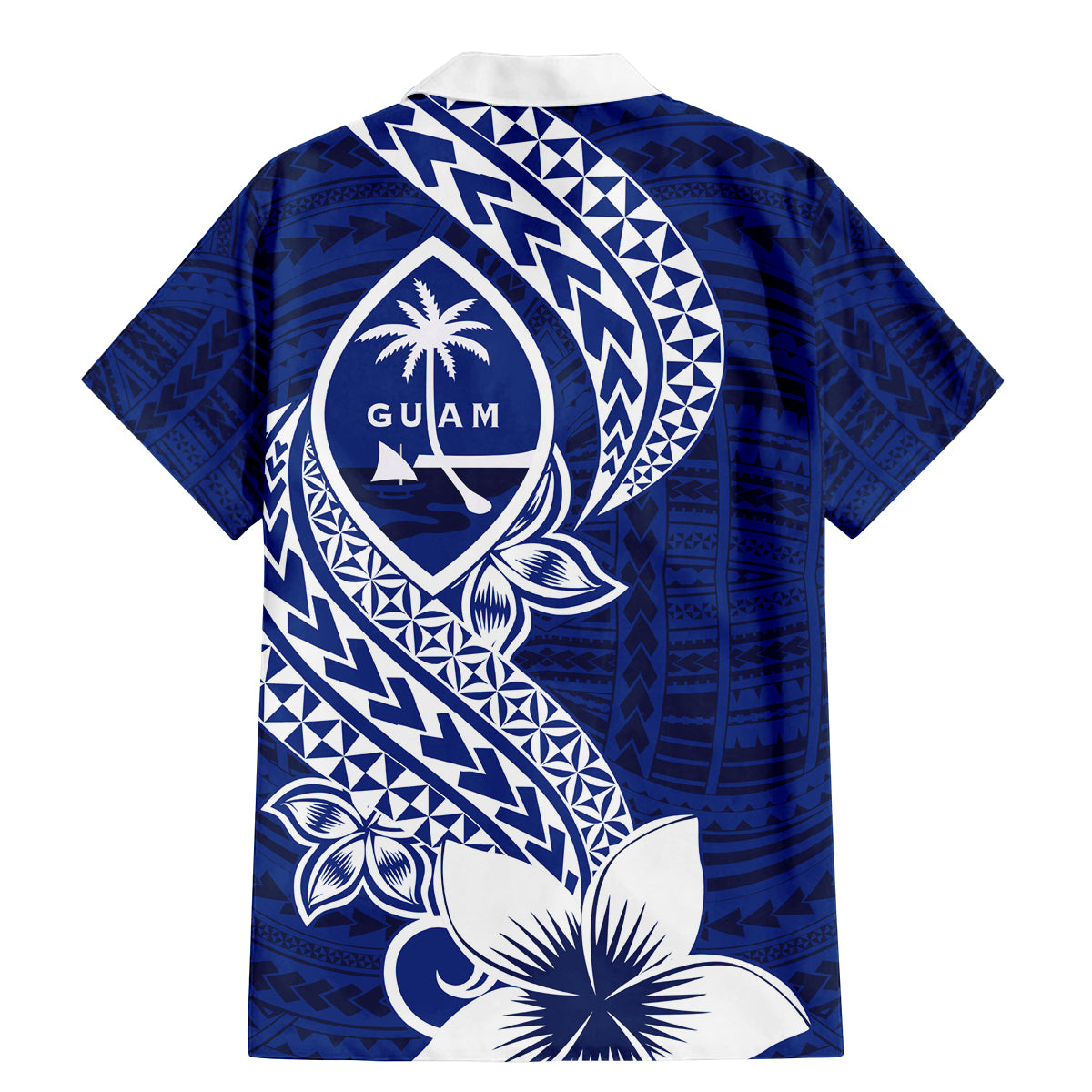 Hafa Adai Guam Family Matching Mermaid Dress and Hawaiian Shirt Polynesian Floral Blue Pattern LT01 - Polynesian Pride