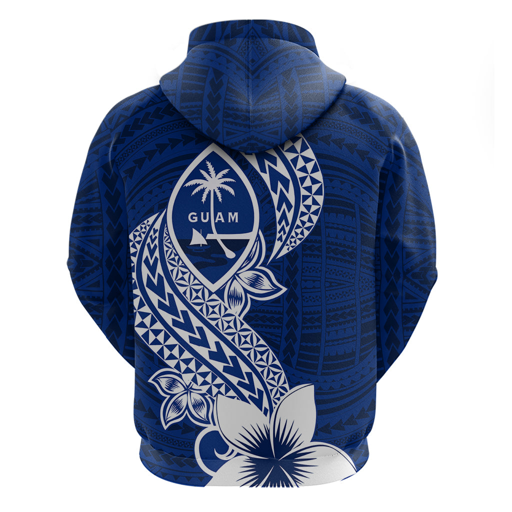 Hafa Adai Guam Zip Hoodie Polynesian Floral Blue Pattern LT01 - Polynesian Pride