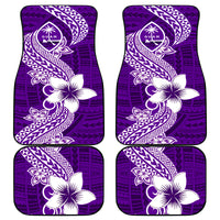 Hafa Adai Guam Car Mats Polynesian Floral Purple Pattern LT01 Purple - Polynesian Pride