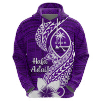 Hafa Adai Guam Hoodie Polynesian Floral Purple Pattern LT01 - Polynesian Pride