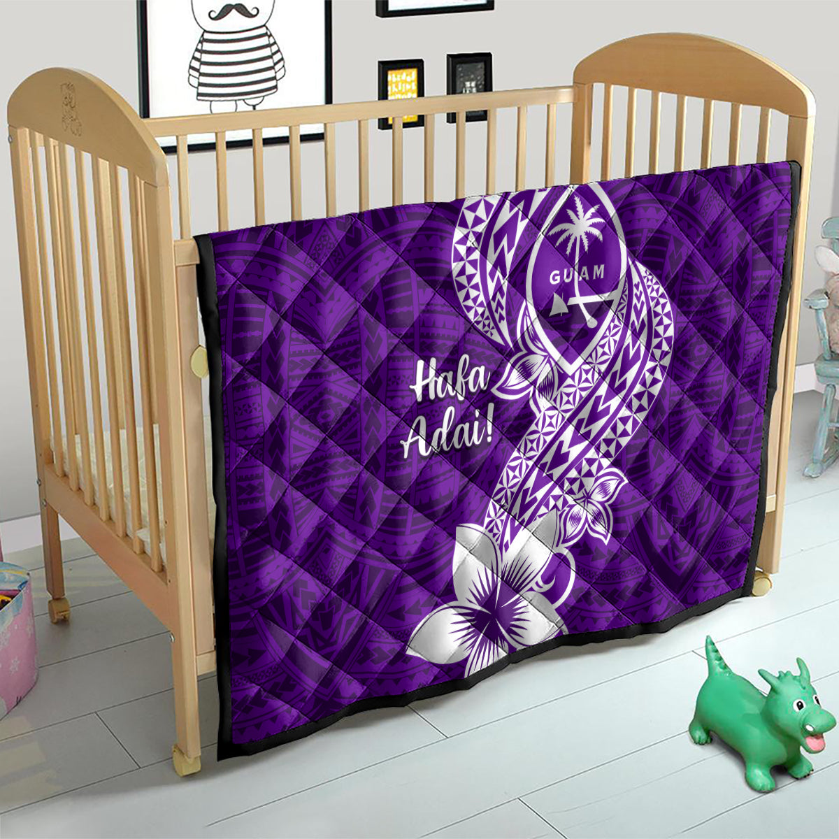 Hafa Adai Guam Quilt Polynesian Floral Purple Pattern LT01 - Polynesian Pride
